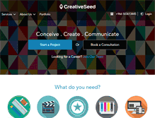 Tablet Screenshot of creativeseedstudios.com